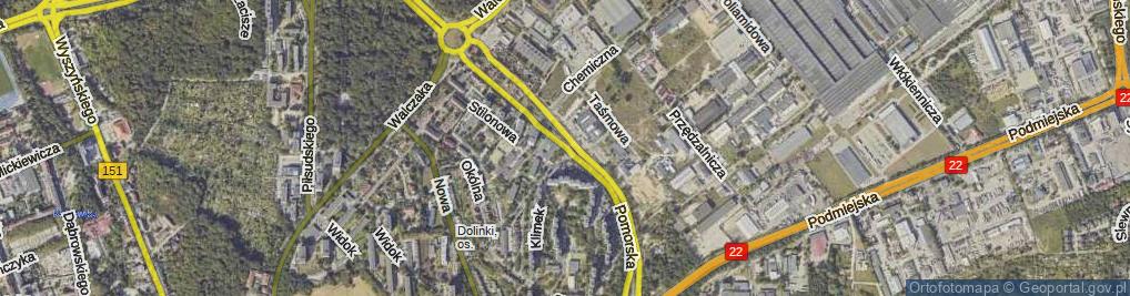 Zdjęcie satelitarne Pomorska ul.